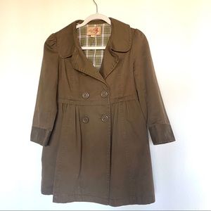Forever 21 Double Breasted Tan Coat XS